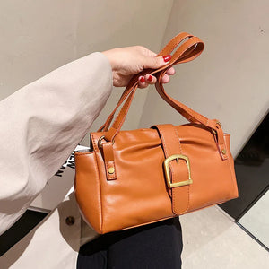 Vintage High-capacity Women's Handbag Purse 2002 PU Leather Shopping Bag