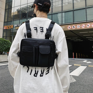 Vintage Hip Hop Tactical Functional Men Shoulder Bag Streetwear