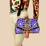 Vintage Hmong Tribal Ethnic Boho Shoulder Bag Embroidery Tapestry