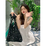 Vintage Hollow Flower Cloth Women's Bag Tote Handbags