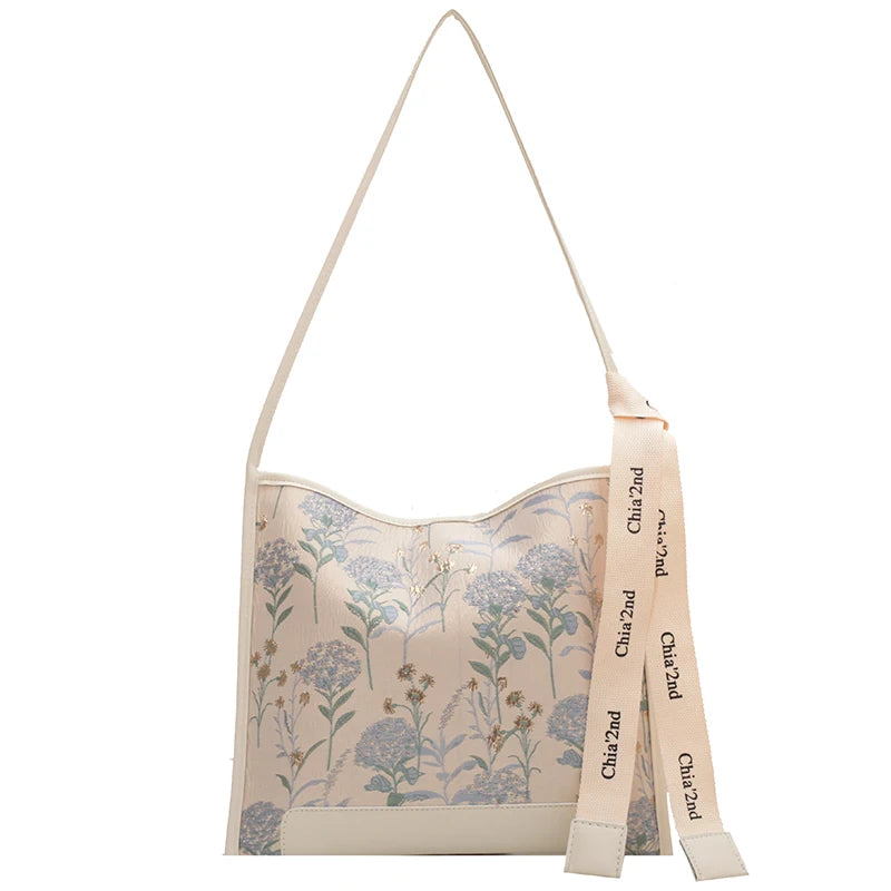 Vintage Embroidered Shoulder Bag Armpit Bag