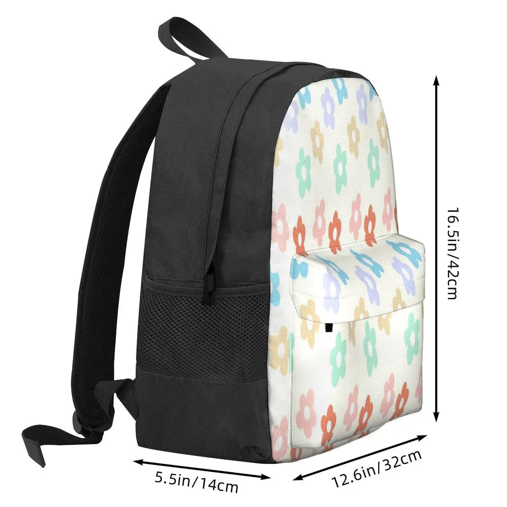 Vintage Flower Backpack Men Women School Anime Bag