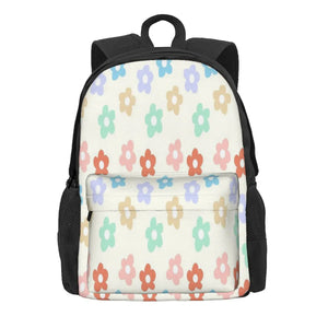 Vintage Flower Backpack Men Women School Anime Bag