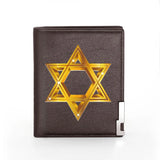 Vintage Judaism Symbol Wallet Slim Credit Card Holders Money Bag