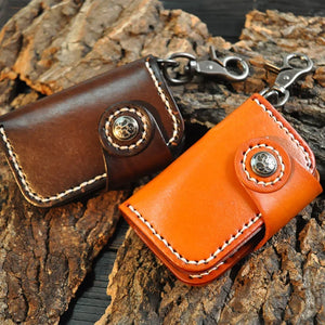 Vintage Leather Key Holder Wallet Keychain Keys Organizer