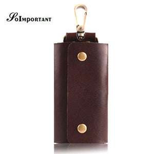 Vintage Leather Key Wallet Men Key Case Bag Pouch Keychain Covers