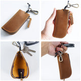 Vintage Leather Key Wallet Keychain Key Organizer