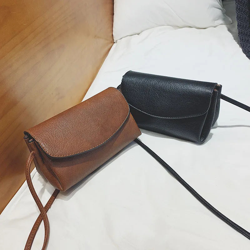 Vintage PU Leather Cross-body Clutch Bag for Women