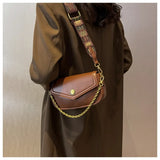 Vintage Ladies Flap Chains Handle Shoulder Purses Fall Winter Clutch Tote Bags