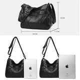 Vintage Soft PU Leather Women Shoulder Bag - Crossbody Bags