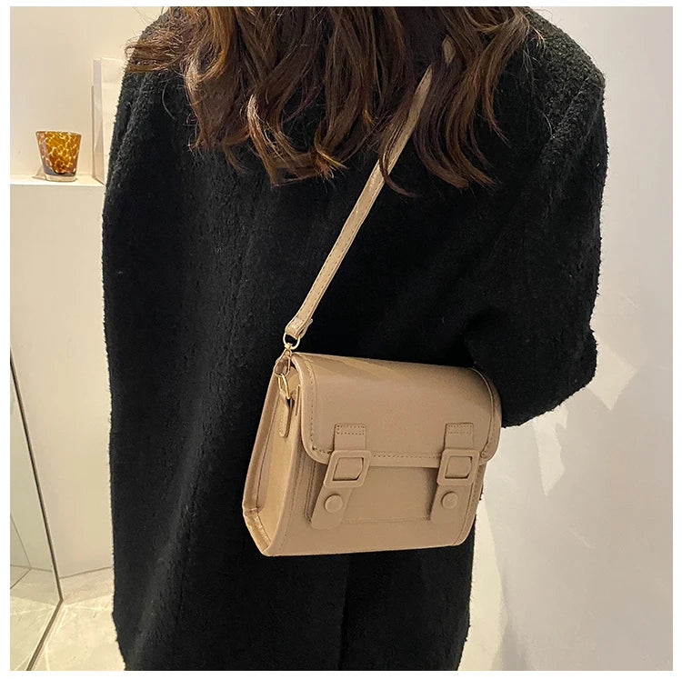 Vintage Ladies Messenger Bags Satchels Pu Leather Women's Shoulder Bag