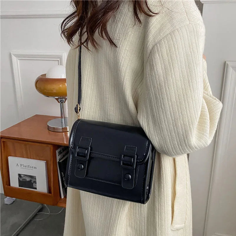 Vintage Ladies Messenger Bags Satchels Pu Leather Women's Shoulder Bag