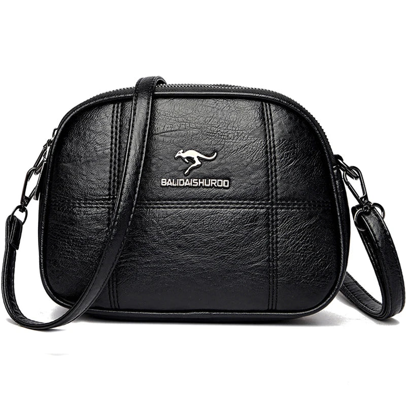 Vintage Women's Leather Messenger Bag Anti Theft Shoulder Bag
