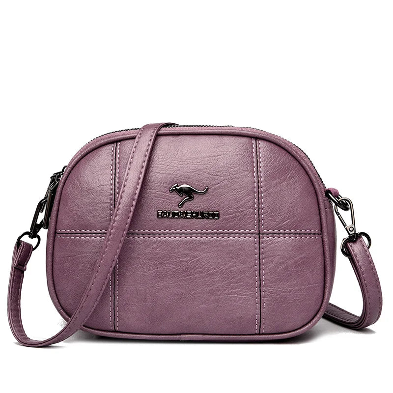 Vintage Women's Leather Messenger Bag Anti Theft Shoulder Bag