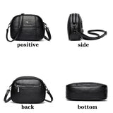Vintage Women's Leather Messenger Bag Anti Theft Shoulder Bag