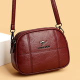 Vintage Women's Leather Messenger Bag Anti Theft Shoulder Bag