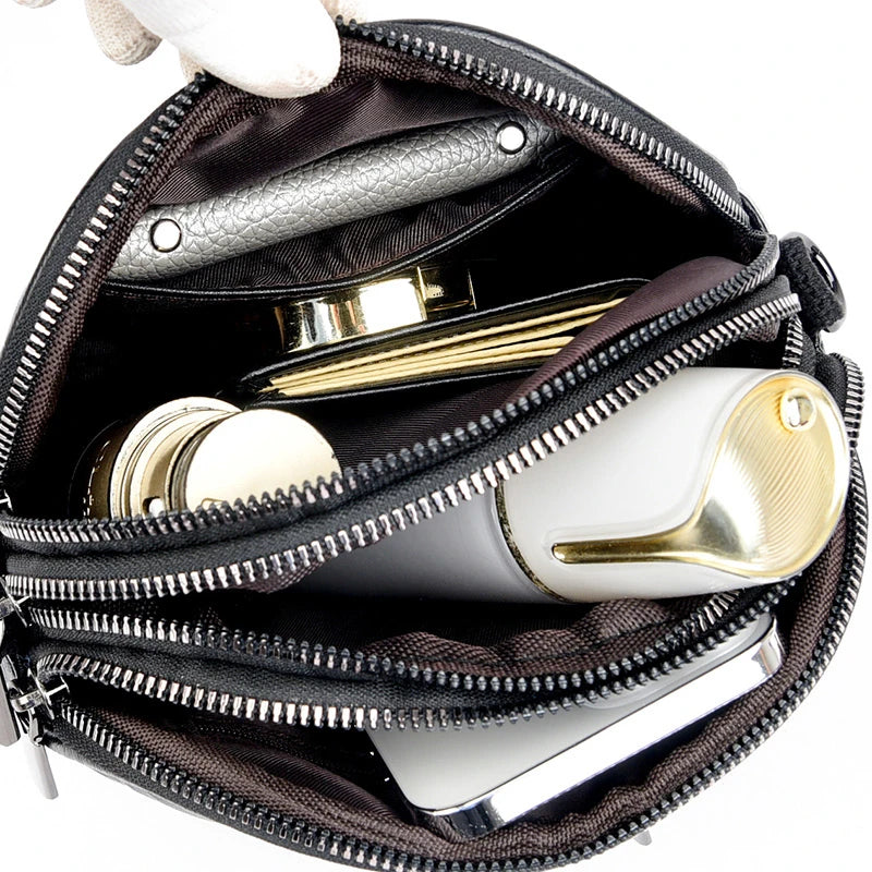 Vintage Women's Leather Messenger Bag Anti Theft Shoulder Bag