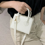 Vintage PU Leather Shoulder Bags Small Square Handbags