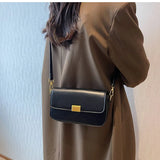 Vintage Ladies Wide Strap Flap Handbags Fall Winter Shoulder Armpit Purses