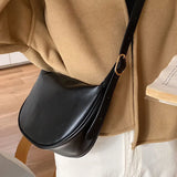Vintage Ladies Solid Messenger Bag Crossbody Shoulder Bag