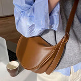 Vintage Ladies Solid Messenger Bag Crossbody Shoulder Bag
