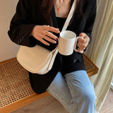 Vintage Ladies Solid Messenger Bag Crossbody Shoulder Bag