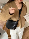 Vintage Ladies Solid Messenger Bag Crossbody Shoulder Bag