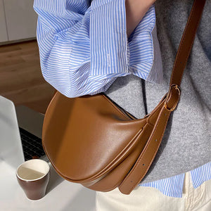 Vintage Ladies Solid Messenger Bag Crossbody Shoulder Bag