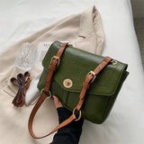 Vintage Large Armpit Bag Winter PU Leather Women's Handbag Shoulder Messenger