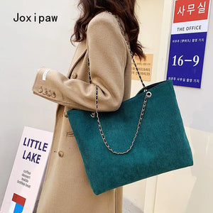 Vintage Large Capacity Nylon Shoulder Bag for Women Tote Bag