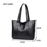 Vintage Large Capacity Shoulder Bag for Women Casual Solid Female Tote Bags