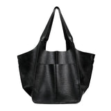 Vintage Large Tote Bags for Women PU Leather Shoulder Bag Shopper Work Handbags