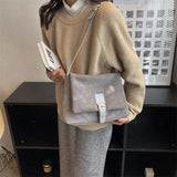 Vintage Large Capacity Women Shoulder Bags Lady Handbag Soft Suede Crossbody Bag