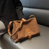Vintage Large Capacity Women Shoulder Bags Lady Handbag Soft Suede Crossbody Bag