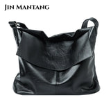 Vintage Large Women Shoulder Messenger Bags Soft Leather Casual Shopper Bag