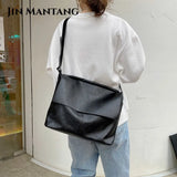 Vintage Large Women Shoulder Messenger Bags Soft Leather Casual Shopper Bag