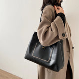 Vintage Large Women Shoulder Messenger Bags Soft Leather Casual Shopper Bag Fema