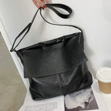Vintage Large Women Shoulder Messenger Bags Soft Leather Casual Shopper Bag