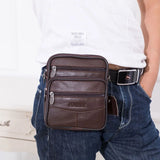Vintage Leather Crossbody Bag for Men