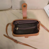 Vintage Leather Cross Bag Small Crossbody Tote Unique Opening Phone Purse