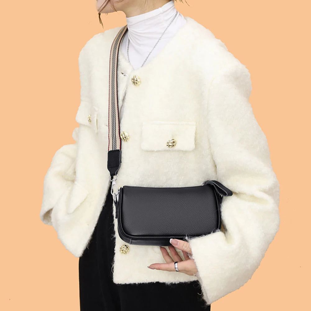 Vintage Leather Crossbody Bags Soft Texture Crossbody Handbags