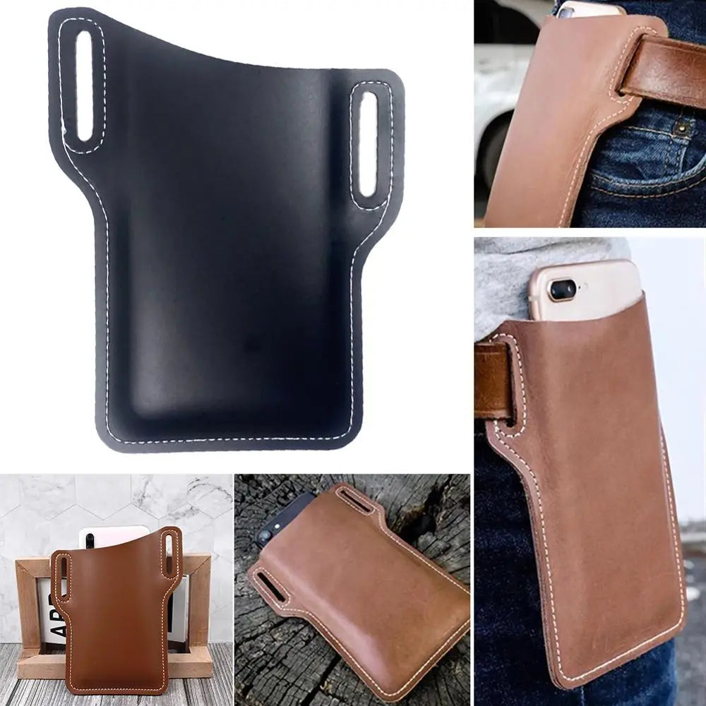 Men's Vintage Leather Fanny Pack for iPhone