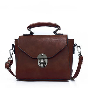Vintage Leather Female Top-handle Bags Small Women Handbag