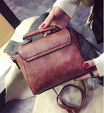 Vintage Leather Female Top-handle Bags Small Women Handbag
