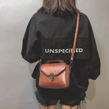 Vintage Leather Top-handle Bag Women Handbag Casual Shoulder Lady Flap Bag