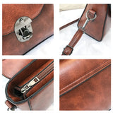 Vintage Leather Top-handle Bag Women Handbag Casual Shoulder Lady Flap Bag