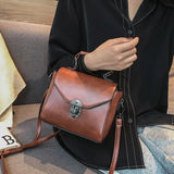 Vintage Leather Top-handle Bag Women Handbag Casual Shoulder Lady Flap Bag