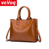 Vintage Leather Handbag Big Women Bag Trunk Tote Shoulder Bag