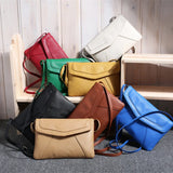 Vintage Leather Clutch Bag Crossbody Enveloped Small Shoulder Bags