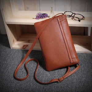Vintage Leather Clutch Bag Crossbody Enveloped Small Shoulder Bags
